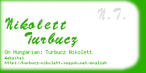 nikolett turbucz business card
